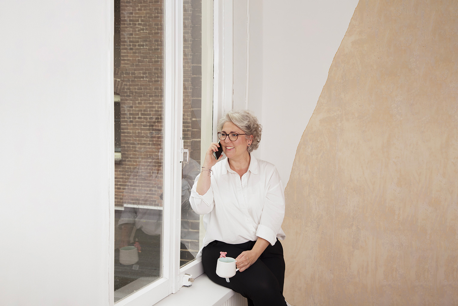 Fotografe Katja Diroen in haar studio